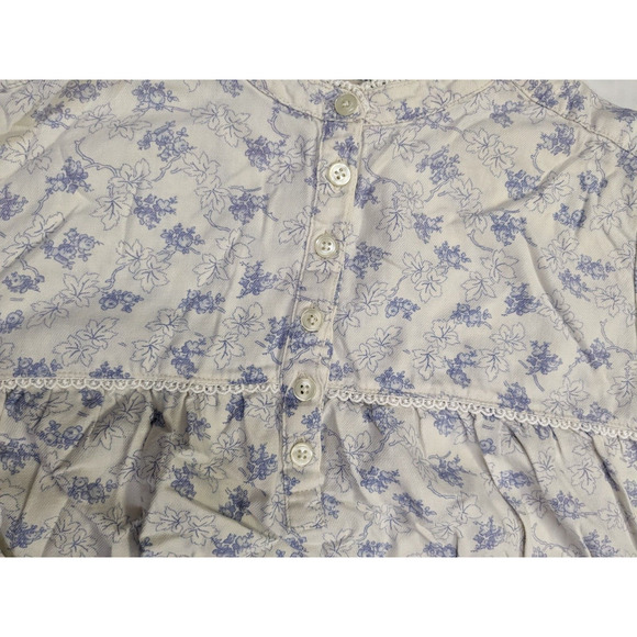 vintage ll bean floral nightgown Women Size S p Ivorry White Sleep Pajamas - Picture 4 of 11
